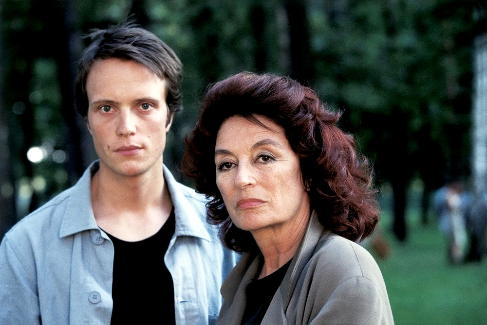 August Diehl, Anouk Aimée in "Birkenau und Rosenfeld" (imago/